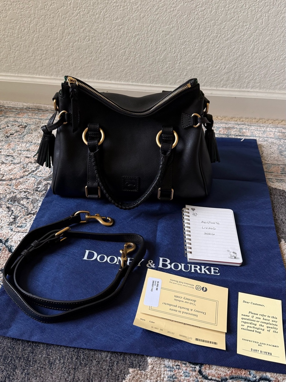 Dooney & Bourke Florentine Satchel in Black Black